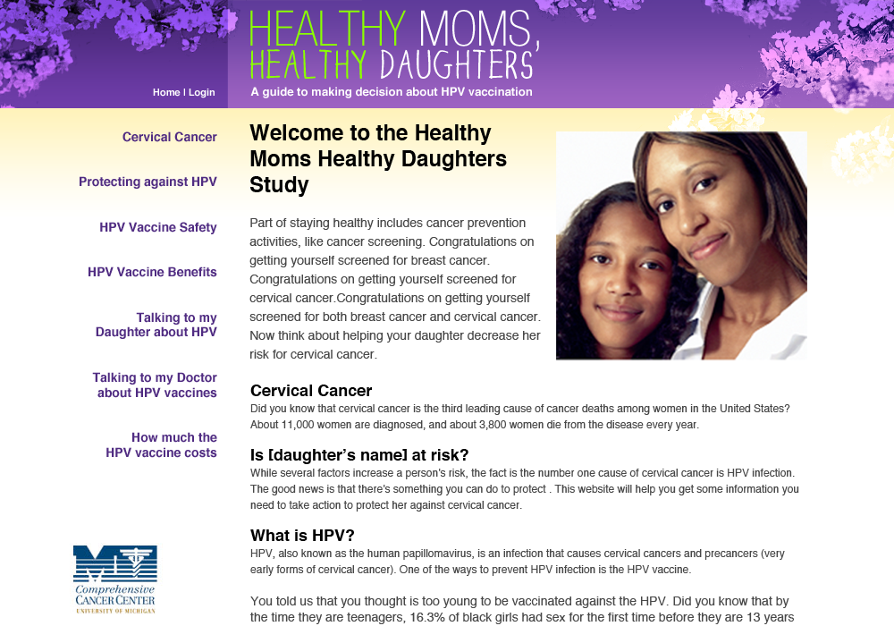 Healthy Moms/Healthy Daughters